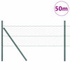 Grauer 0,5 x 50 m Zaun mit Pfosten