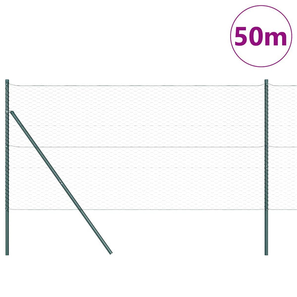 Grauer Zaun, 1 x 50 m, Pfähle auch