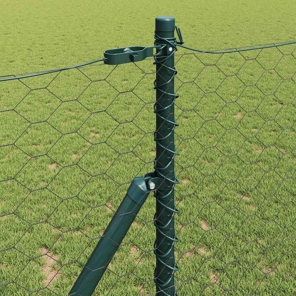 Harmaa 1.4 x 50 m aita paalujen kanssa