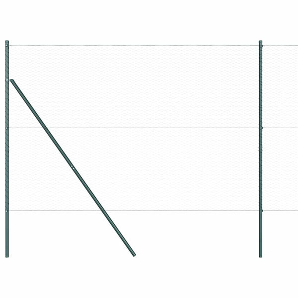 Grauer Zaun 1,6 x 50 m mit Pfählen