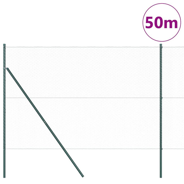 Grauer Zaun 1,6 x 50 m mit Pfählen