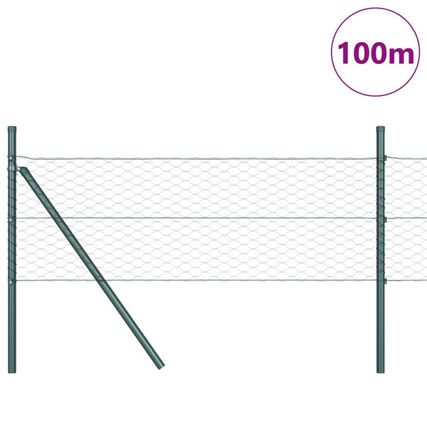 0.5 x 100 m aita, harmaa, paalut mukana