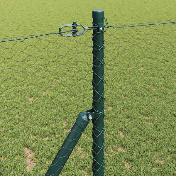 Zaun 1 x 100 m grau mit Pfosten