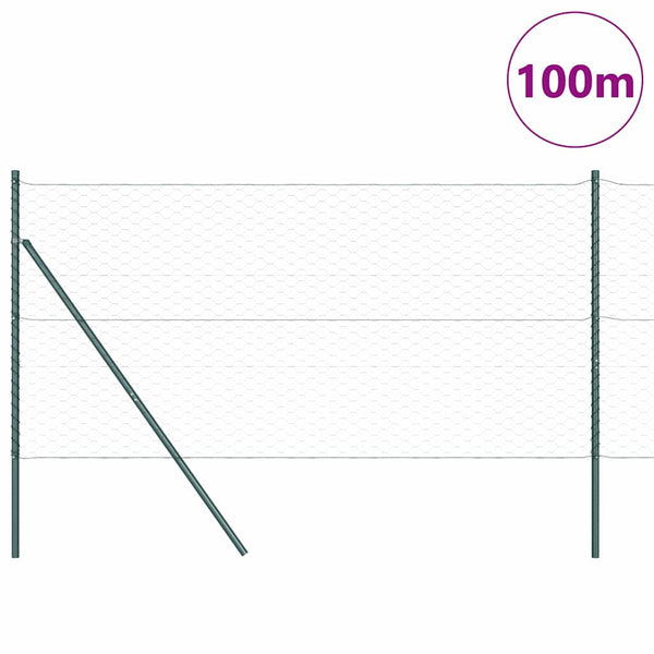 Zaun mit Pfosten 100 m x 1.2 grau