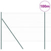 1,5 x 100 m Zaun, grau, mit Pfosten