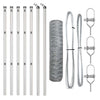 0,4 m x 10 Zäune Silber mit Pfosten