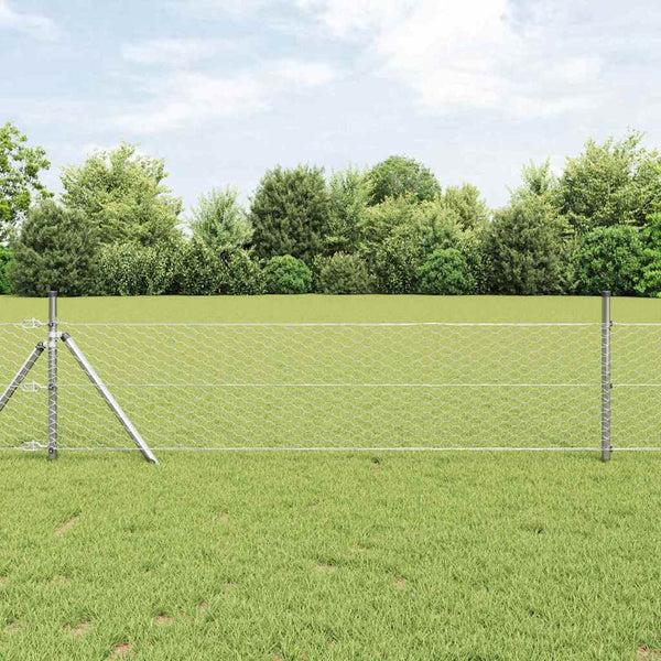 0.4 m x 50 aita paalujen kanssa Hopea