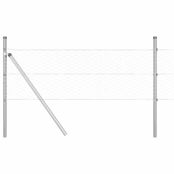 0.4 m x 50 aita paalujen kanssa Hopea
