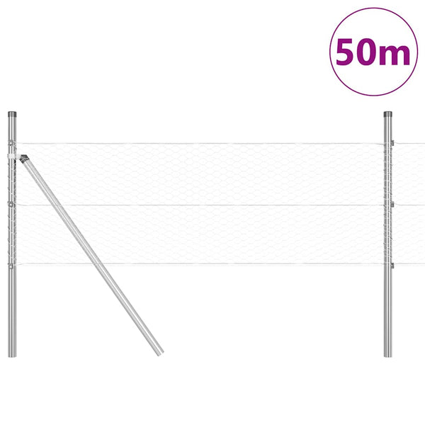 0.5 m Hopea aita 50 x paalujen kanssa