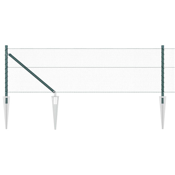 0,6 m x 25 aita paalujen kanssa Vihreä