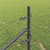 0,5 m x 10 m Zaun mit Pfosten grau