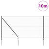 Paalujen kanssa aita harmaana 1.2 x 10 m