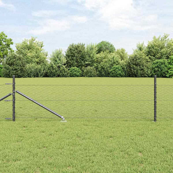 0,4 x 25 m aita paalujen kanssa harmaa