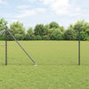 Zaun mit Pfählen 1,2 x 25 m grau