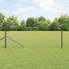 Zaun mit grauen Pfosten 0.4 x 50 m