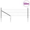 Zaun mit grauen Pfosten 0.4 x 50 m