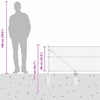 0,6 x 50 m grauer Zaun mit Pfählen