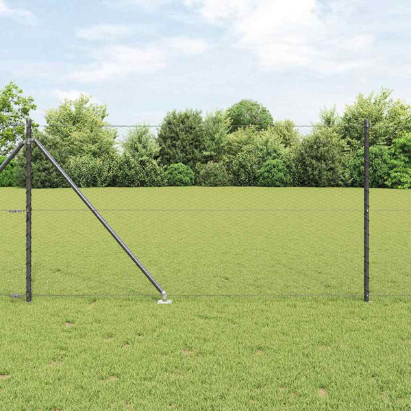 Grauer Zaun, 1 x 50 m und Pfosten