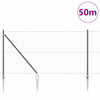 Zaun 1.2 x 50 m mit Pfosten grau