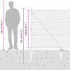 Harmaa aita 1.4 x 50 m paalujen kanssa