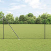 Grauer Zaun 1,5 x 50 m mit Pfählen