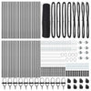 Harmaa 0.4 x 100 m aita paalujen kera