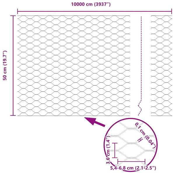 Aita harmailla paaluilla 0.5 x 100 m