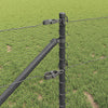 0.6 x 100 m grauer Zaun mit Pfählen