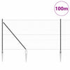 Grauer Zaun 1 x 100 m mit Pfählen