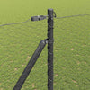 Grauer Zaun mit Pfählen 1,5 x 100 m