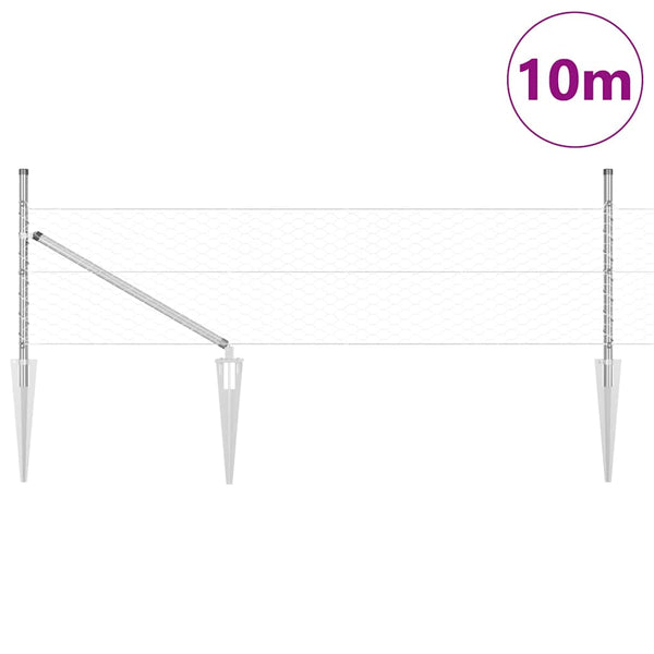 0,4 x 10 m Hopea aita paalujen kanssa