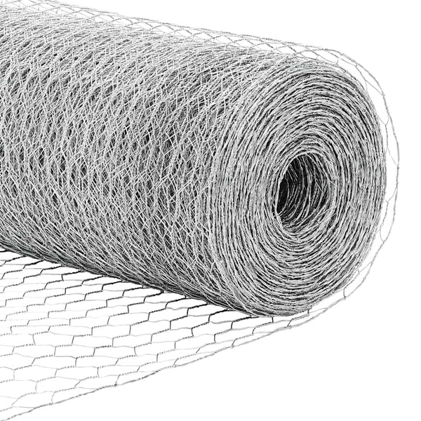 0,4 x 25 m Zaun silber mit Pfählen