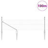 0,4 x 100 m Silberzaun mit Pfählen