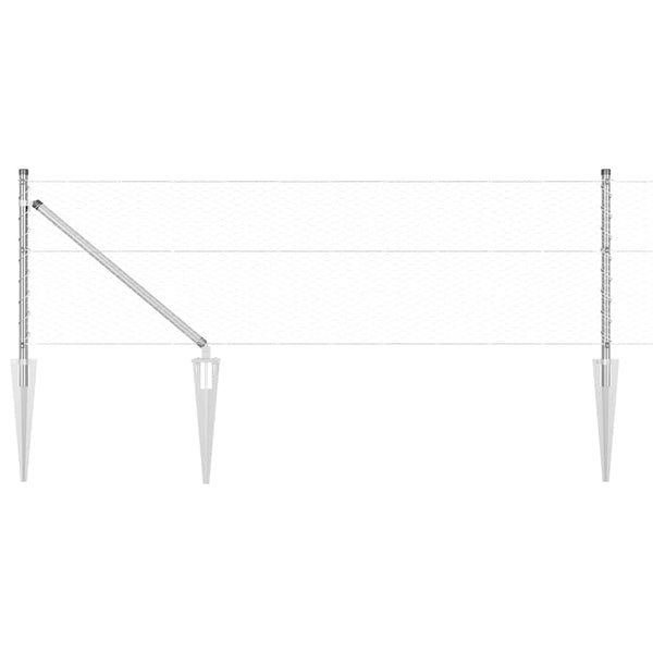 0.6 x 100 m hopea aita paalujen kera