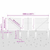 0.6 x 100 m hopea aita paalujen kera