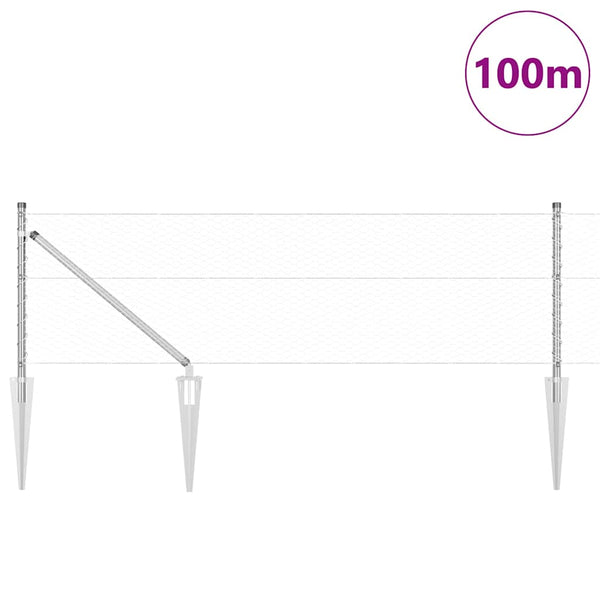 0.6 x 100 m hopea aita paalujen kera