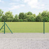 0,5 x 10 m grüner Zaun mit Pfählen