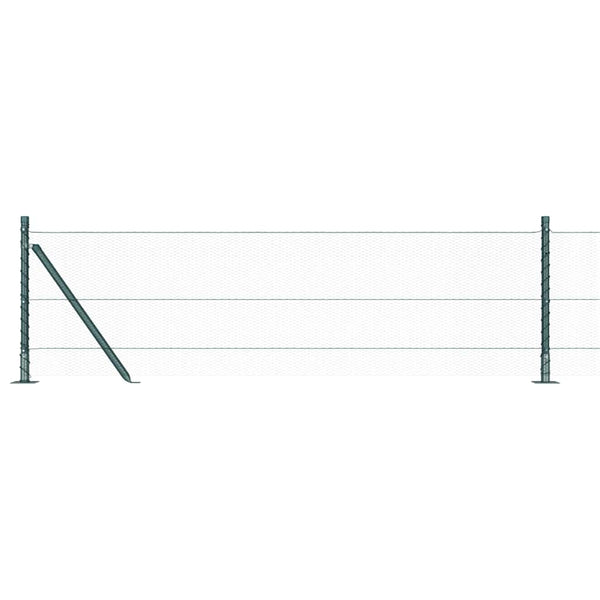 0,6 x 10 m Grüner Zaun mit Pfählen