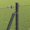 Grauer Zaun mit Pfählen 1.2 x 10 m
