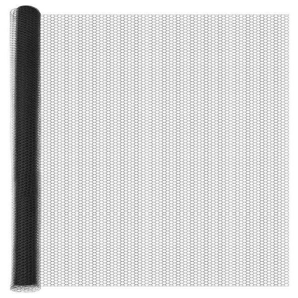 1,5 x 10 m grauer Zaun mit Pfählen