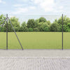 Grauer Zaun mit Pfählen 1,6 x 10 m