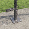 Grauer Zaun mit Pfählen 0,5 x 25 m