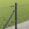 Grauer Zaun mit Pfählen 0,6 x 25 m