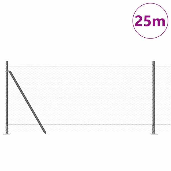 Aita paaluilla, harmaa 0.8 m x 25 m
