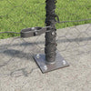1 x 25 m Zaun mit Pfosten Grau