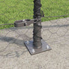 1,4 x 25 m grauer Zaun mit Pfählen