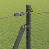 1,6 x 25 m grauer Zaun mit Pfählen