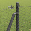 1,6 x 25 m Zaun mit Pfählen, grau