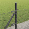 Grauer Zaun mit Pfählen 0,4 x 50 m