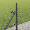 Zaun mit grauen Pfählen 0,5 x 50 m